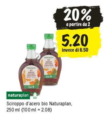 Sciroppo d’acero bio Naturaplan
